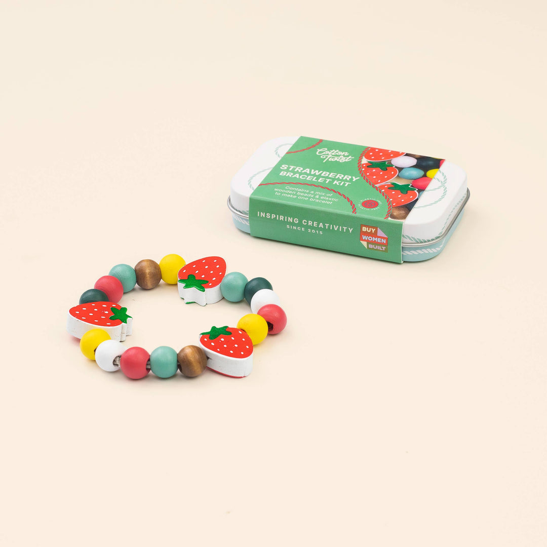 Cotton Twist strawberry bracelet making kit, image 6