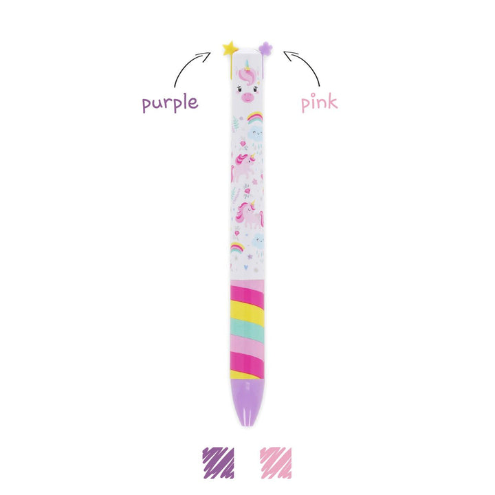 Two-Colour Ballpoint Pen - Click&Clack - Unicorn