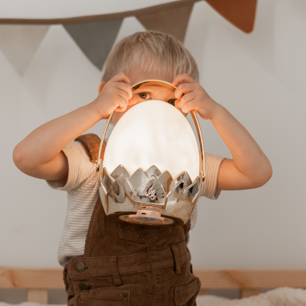 Little Belle Dragon Egg Night Light White/Gold