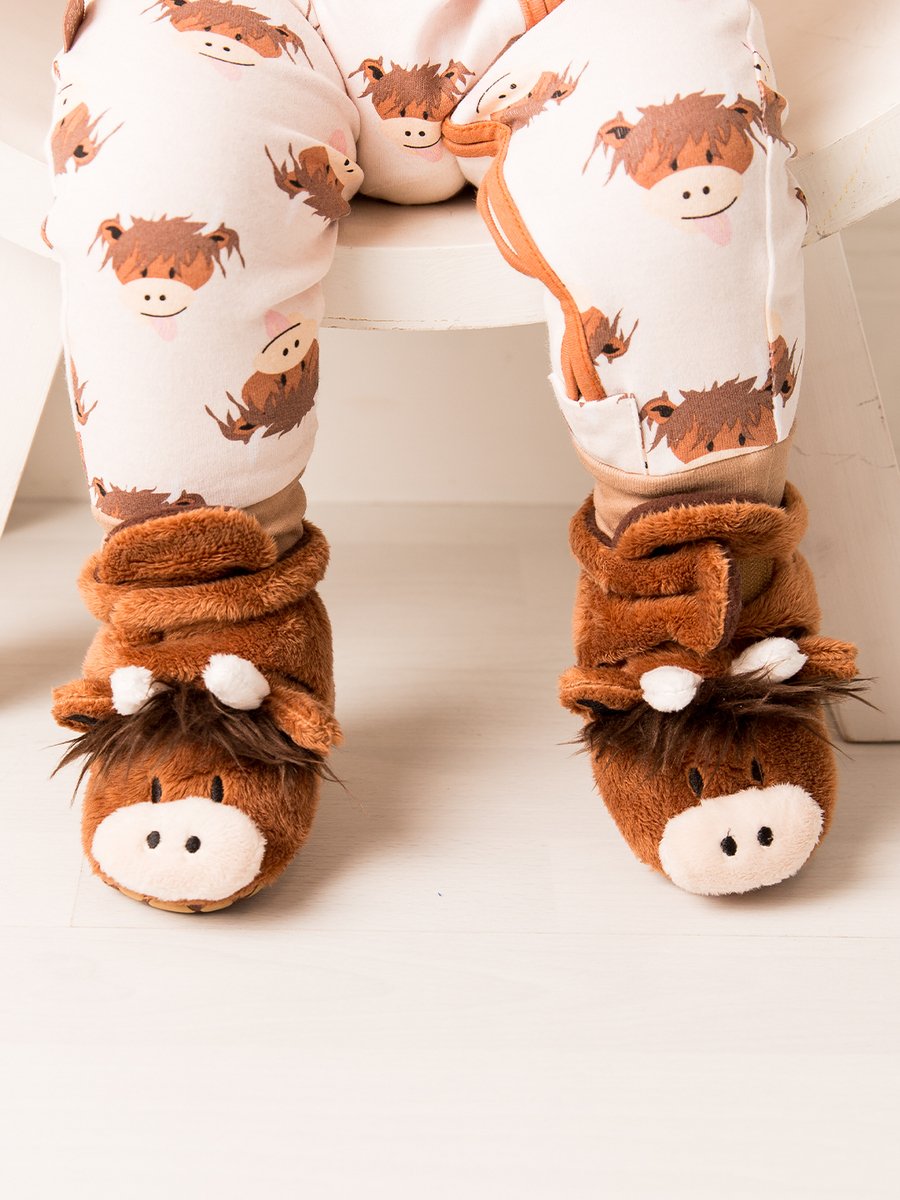 Blade and Rose Neutral Highland Cow Booties