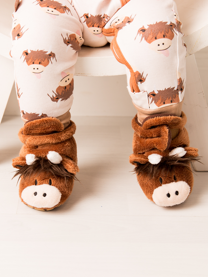 Blade and Rose Neutral Highland Cow Booties