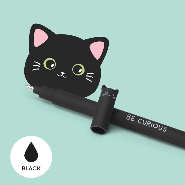 Erasable Pen - Cat - Black
