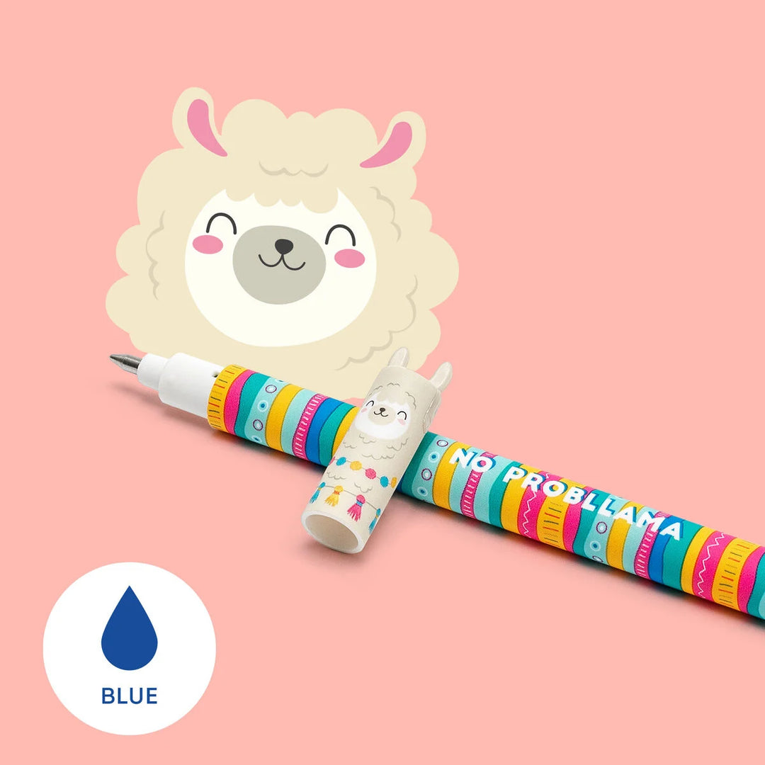Erasable Pen - Llama - Blue