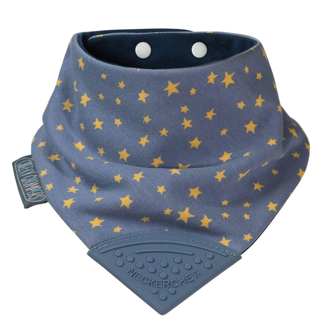 Neckerchew Teething Dribble Bib- Midnight Stars