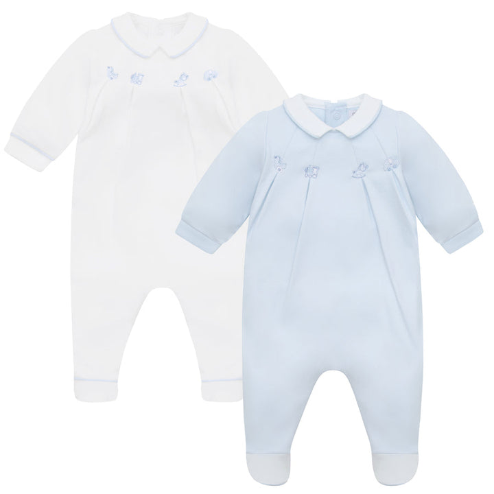 Lenny Blue Babygrow Twin Pack