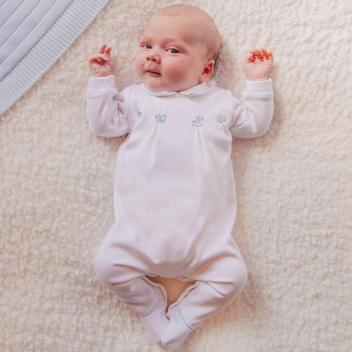 Lenny Blue Babygrow Twin Pack