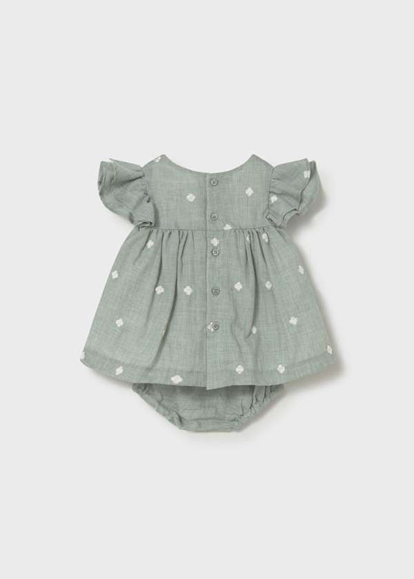 Mayoral 1802 Dress With Nappy Cover Sage