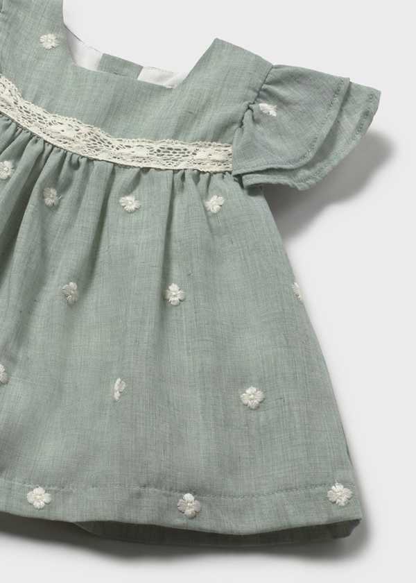 Mayoral 1802 Dress With Nappy Cover Sage