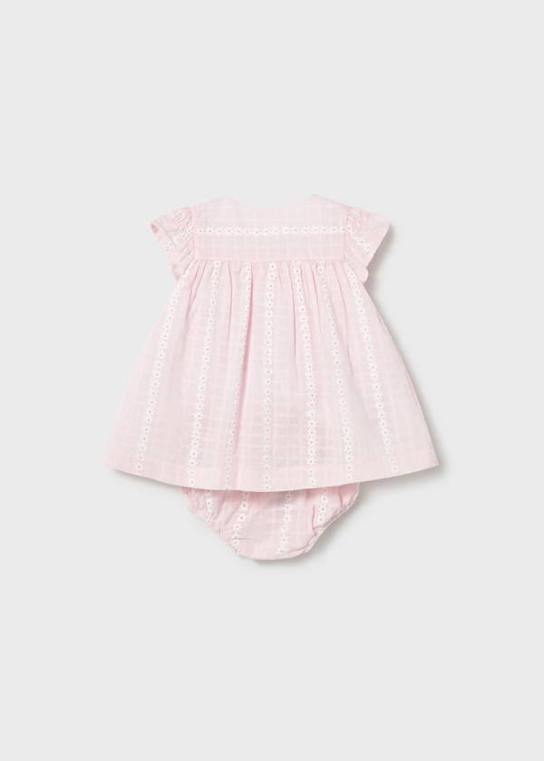 Mayoral 1805 Pink Chiffon Dress With Nappy Cover