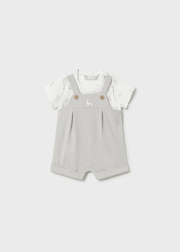 Mayoral 1629 Silver Dungaree Romper