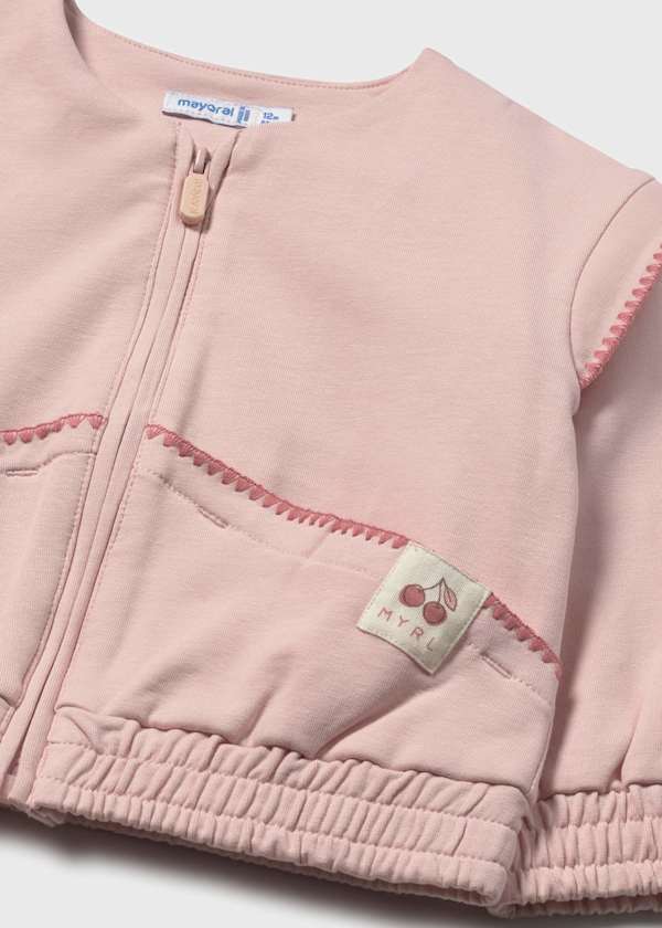 Mayoral 1491 Pink Zip Hoodie