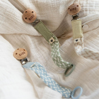 Bibs Pacifier Clip Braided
