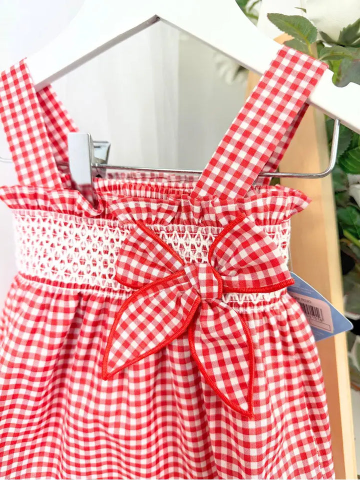 Sardon Red Gingham Dress w/pants