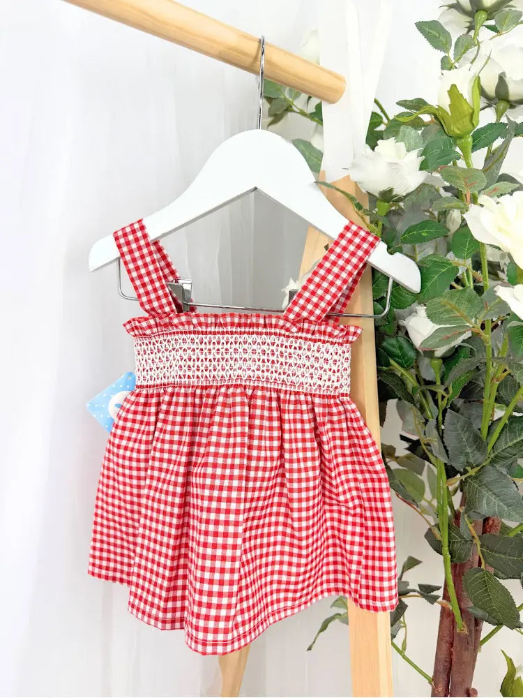 Sardon Red Gingham Dress w/pants
