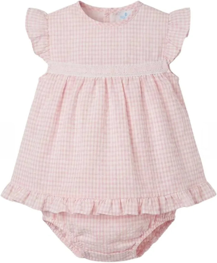 Sardon Pink Gingham Dress w/pants