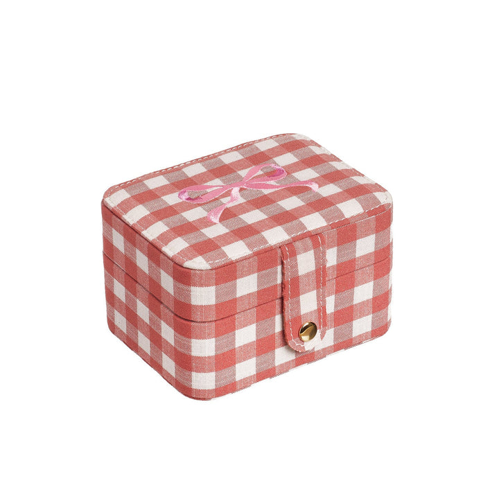 RH Gingham Bow Jewellery Box