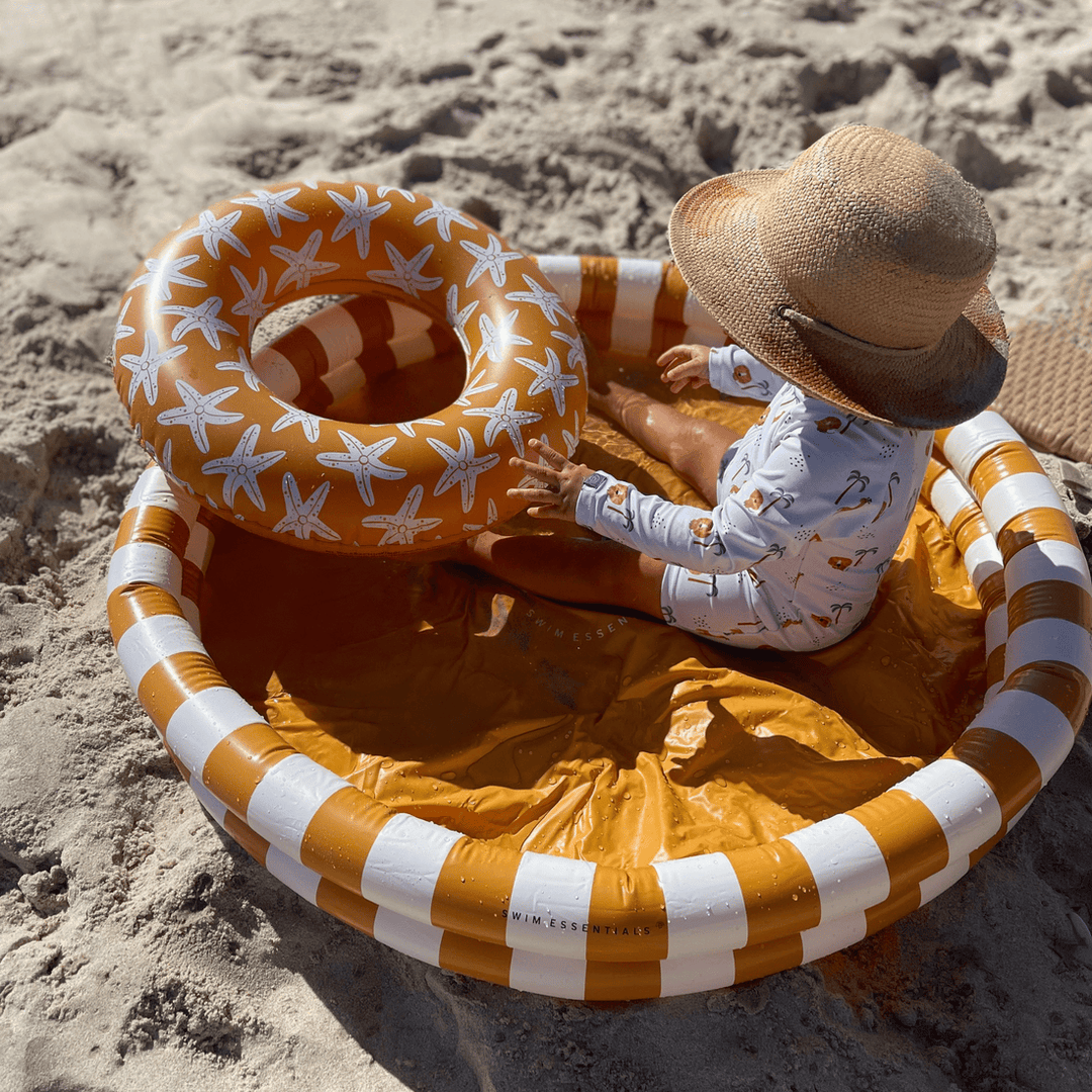 Swim Essentials Childrens Pool Yellow Stripe 1+
