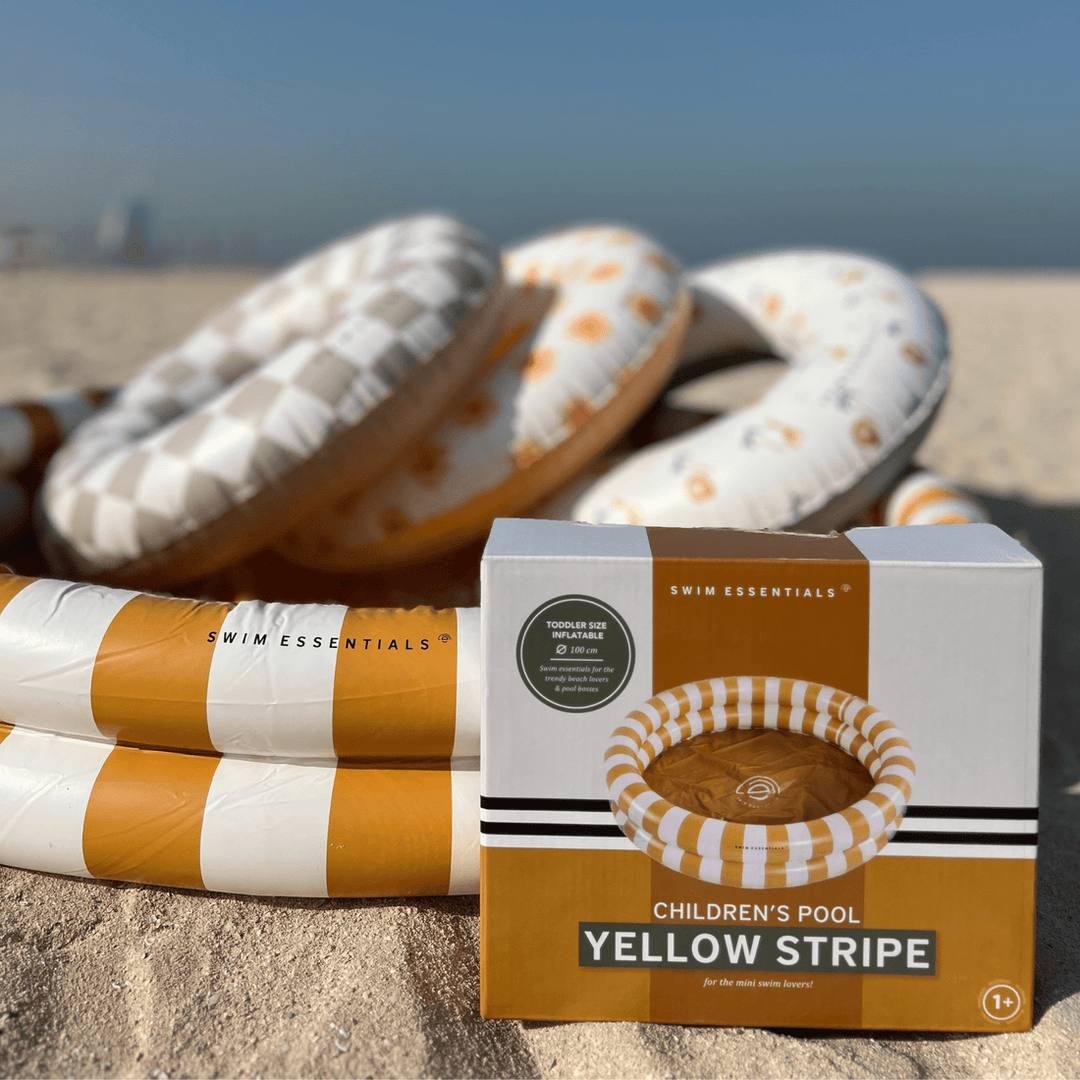Swim Essentials Childrens Pool Yellow Stripe 1+