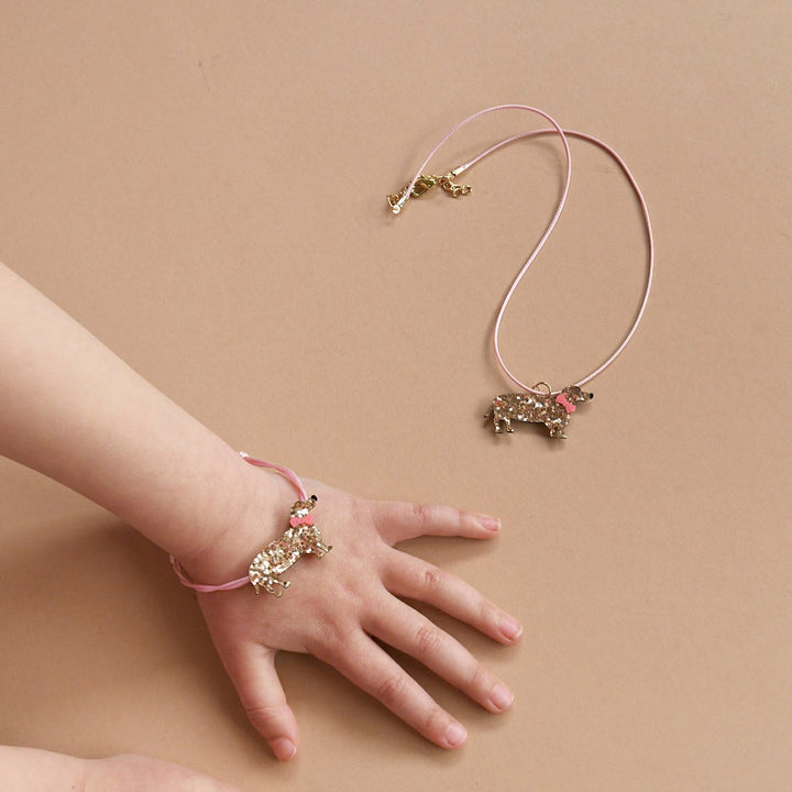 RH Sausage Dog Hair and Jewellery Set