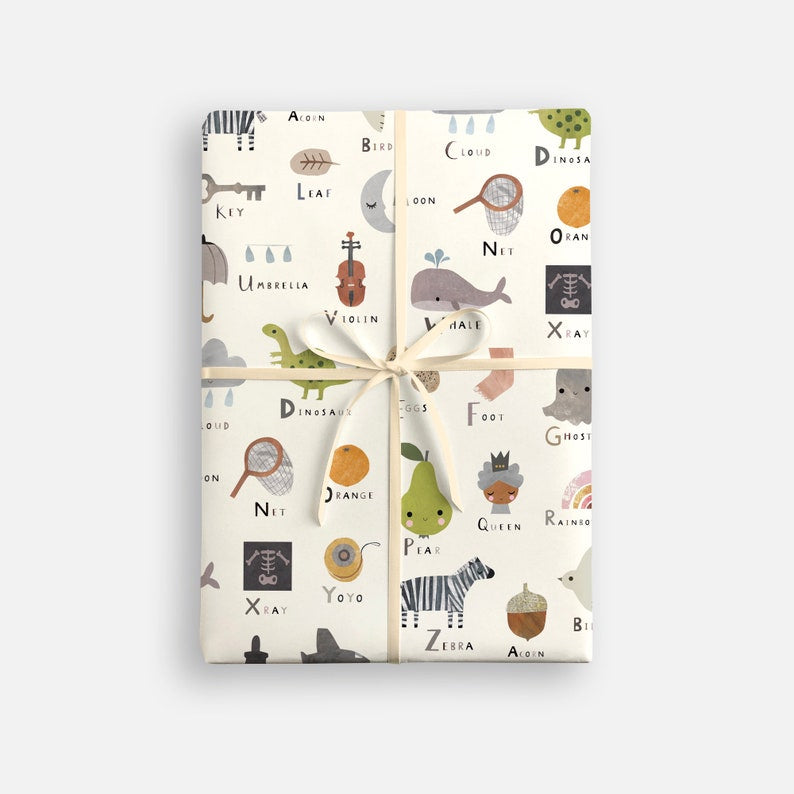 JE Alphabet Wrapping Paper