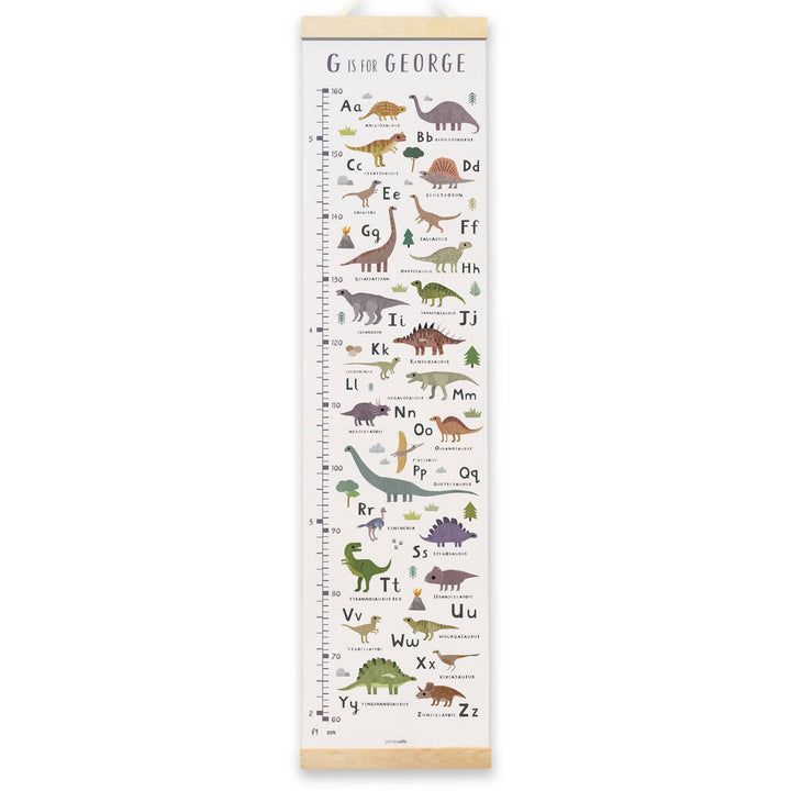 Dinosaur Alphabet Height Chart
