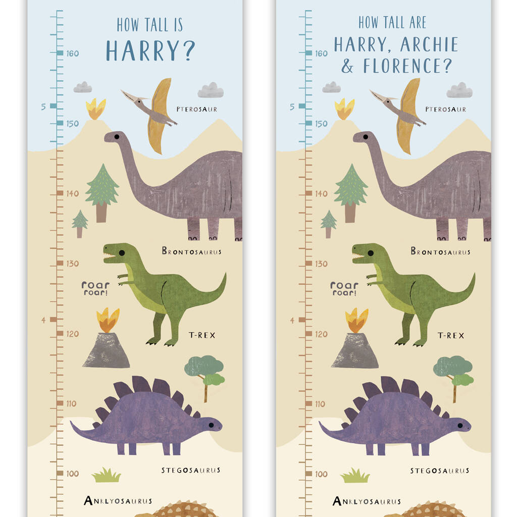Dinosaur Landscape Height Chart