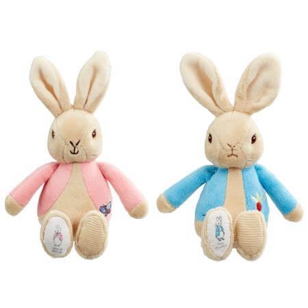 Peter Rabbit soft bean rattle toy for babies, full view