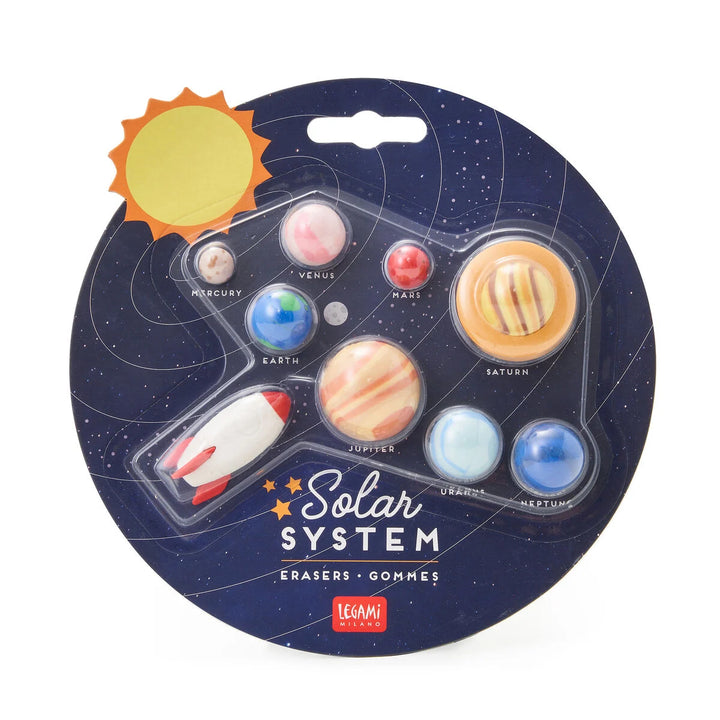 Legami Solar System - Set Of 9 Erasers