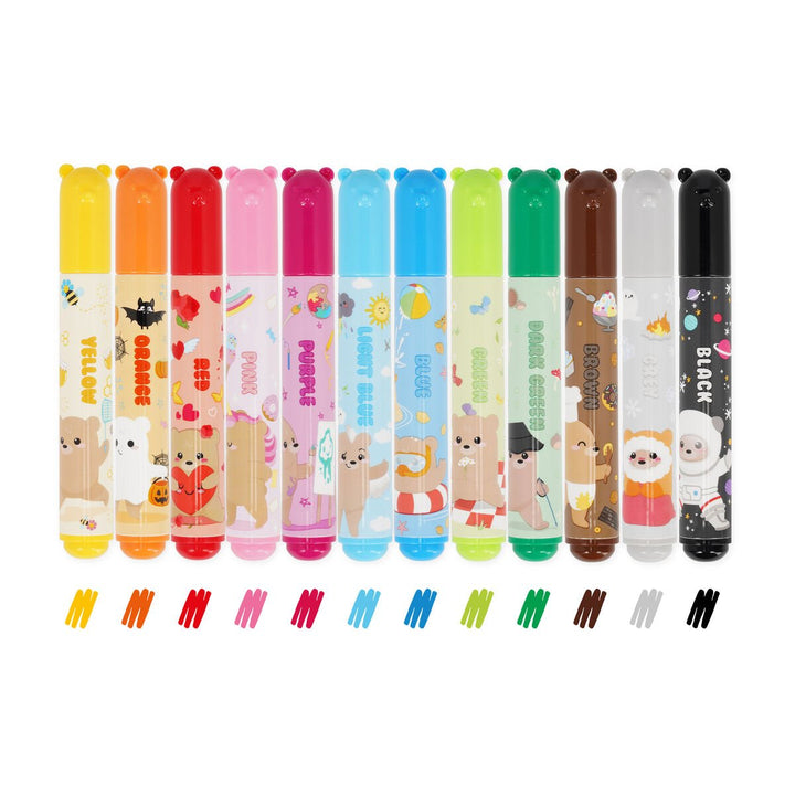Legami Set Of 12 Markers - Teddy Friends