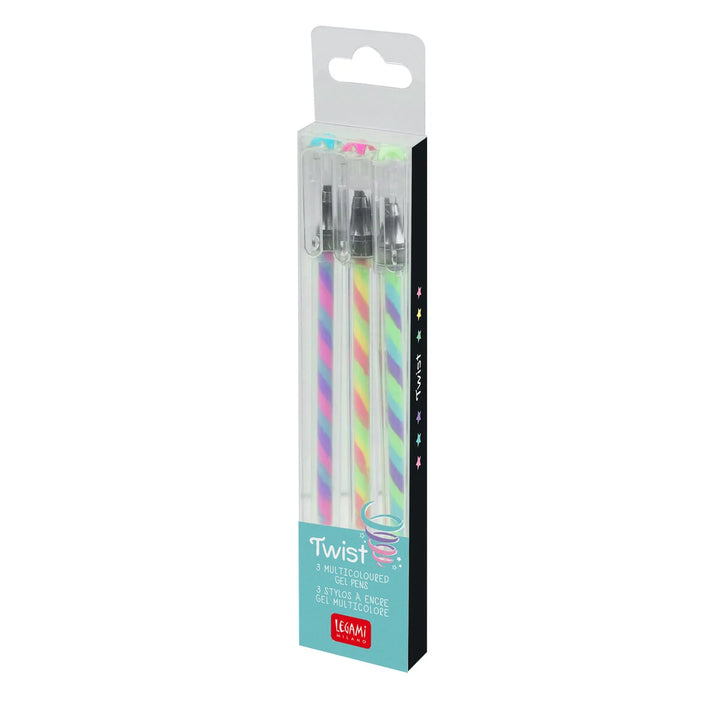 Twist Pen - Set Of 3 Multicoloured Gel Pens
