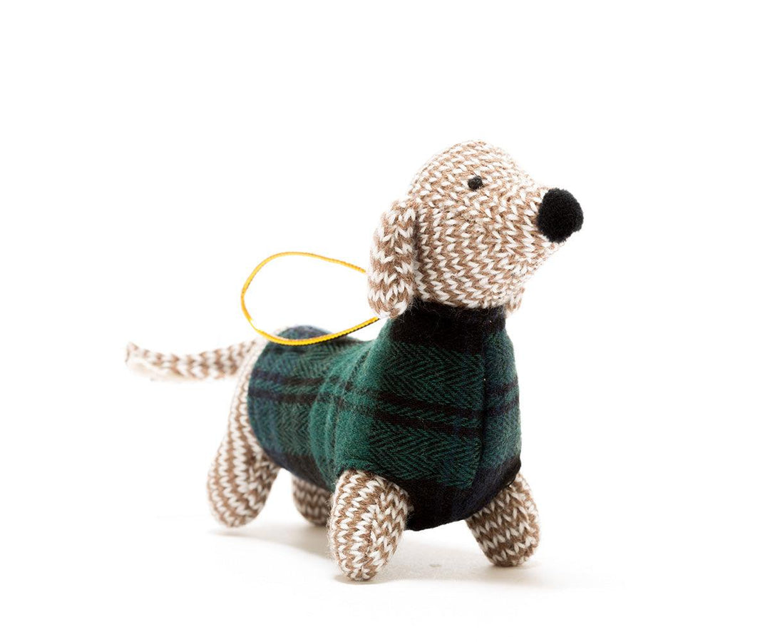 Best Years BY Knitted Sausage Dog Tartan Jumper Dec