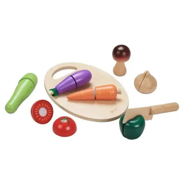 Classic World Wooden Cutting Veg Set