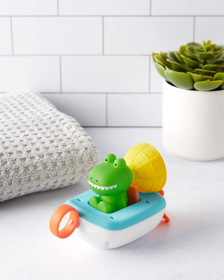 Skip Hop ZOO Croc the Boat wind-up bath toy - image 2