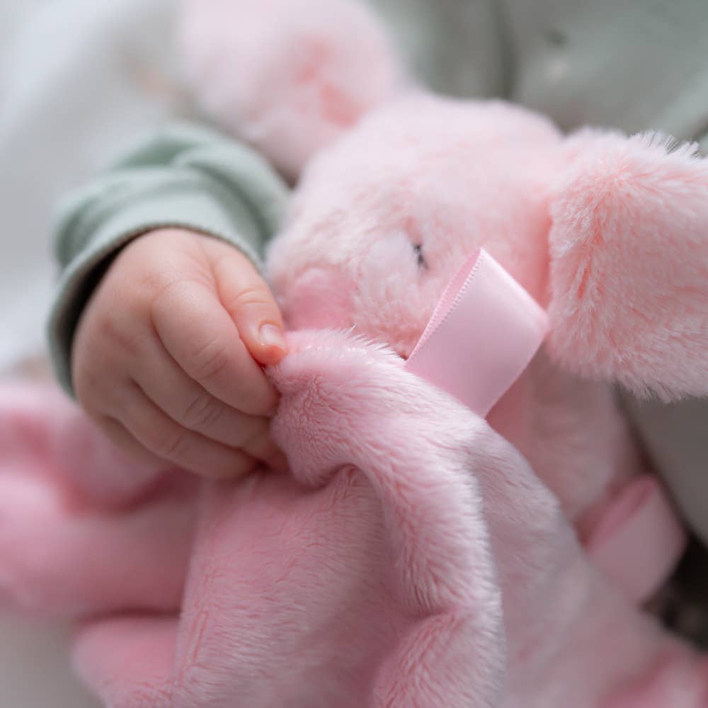 Pink bunny plush comforter blanket for babies - photo 6