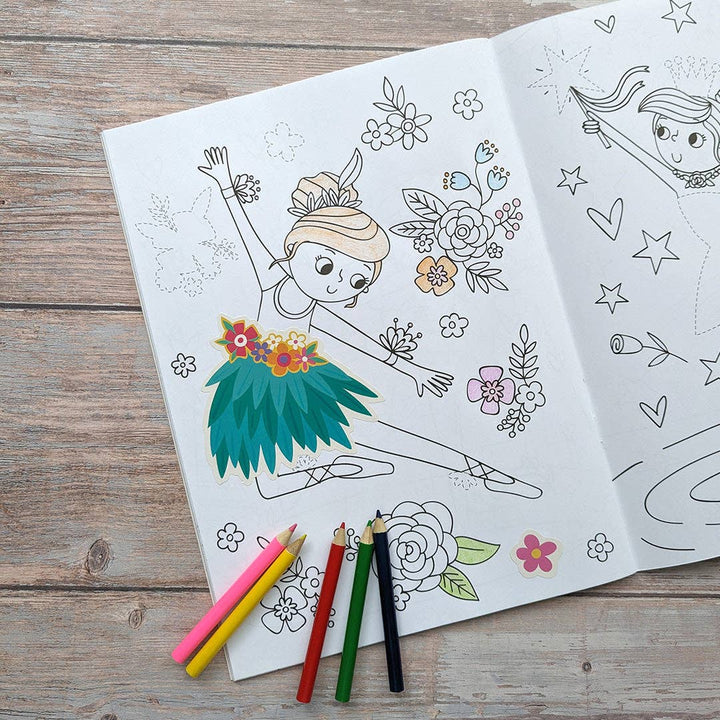 Dress Me Up Ballet book - dress-up sticker feature detail