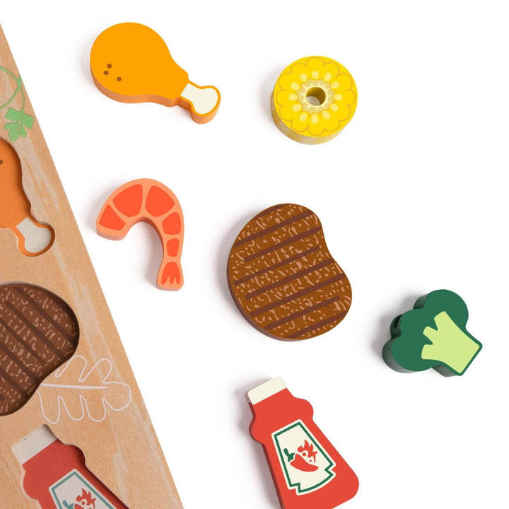 Classic World BBQ Puzzle Set  Montessori Wooden Learning Toy