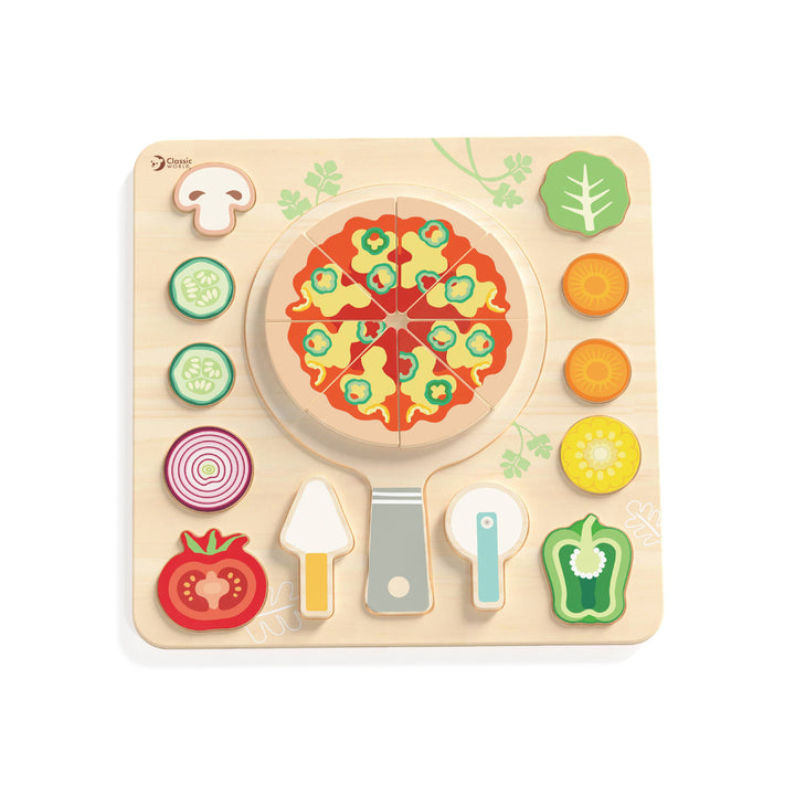 Classic World Pizza Puzzle – Wooden Educational Puzzle