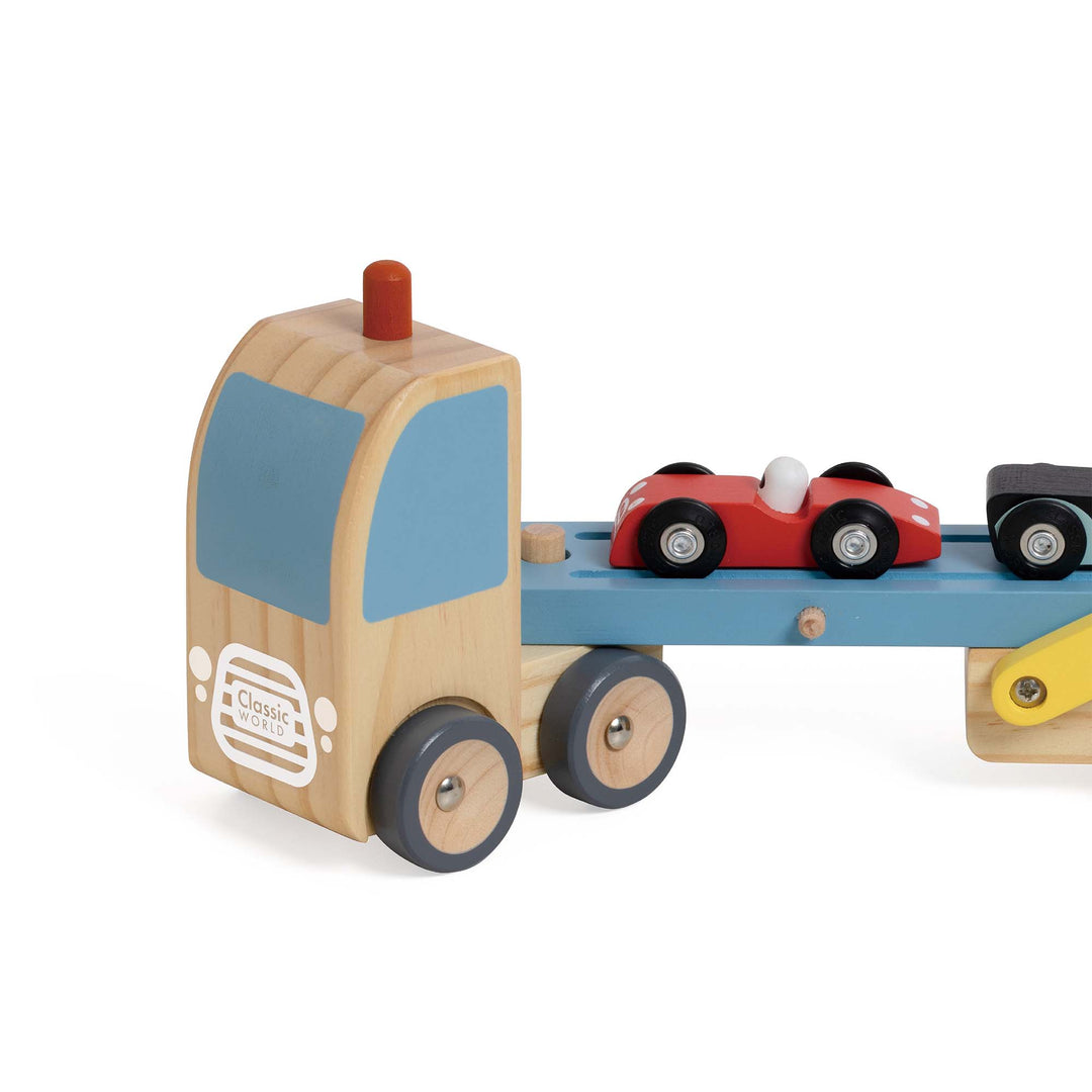 Classic World Wooden Car Transporter Kids Toy Truck