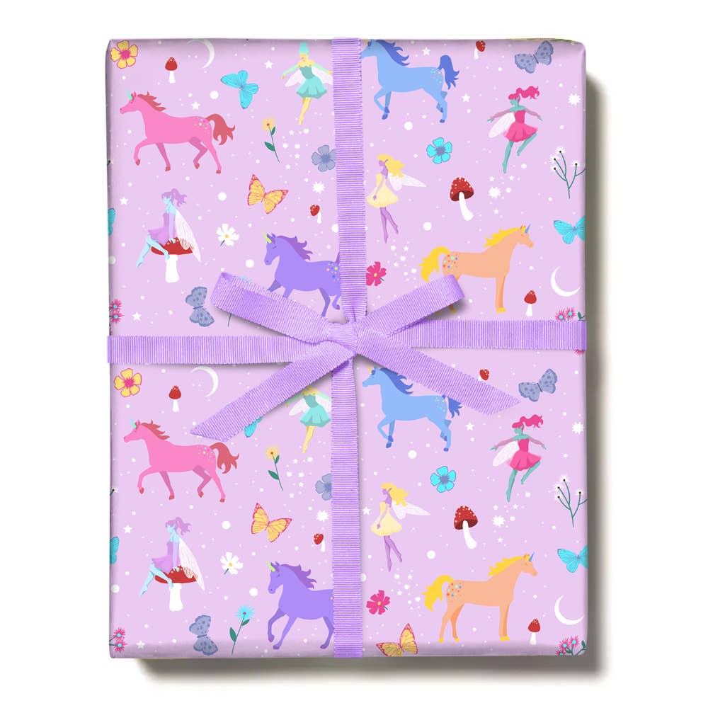 Mystical Unicorn Fairies Gift Wrap