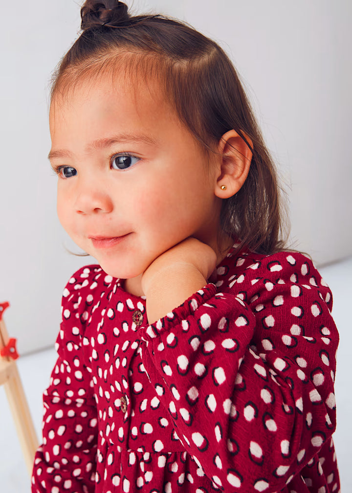 Mayoral Girls Red Leopard Print Dress 2915