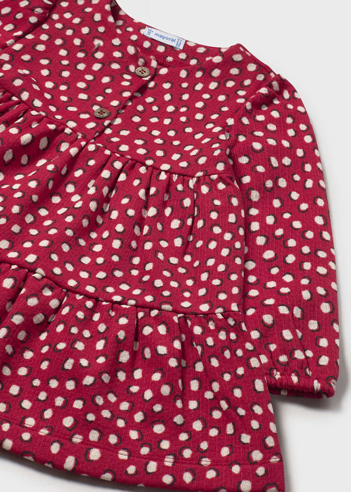 Mayoral Girls Red Leopard Print Dress 2915