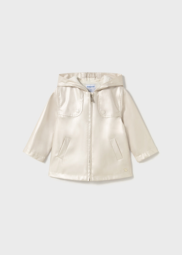 Mayoral Girls Pearly Metallic Raincoat 1463