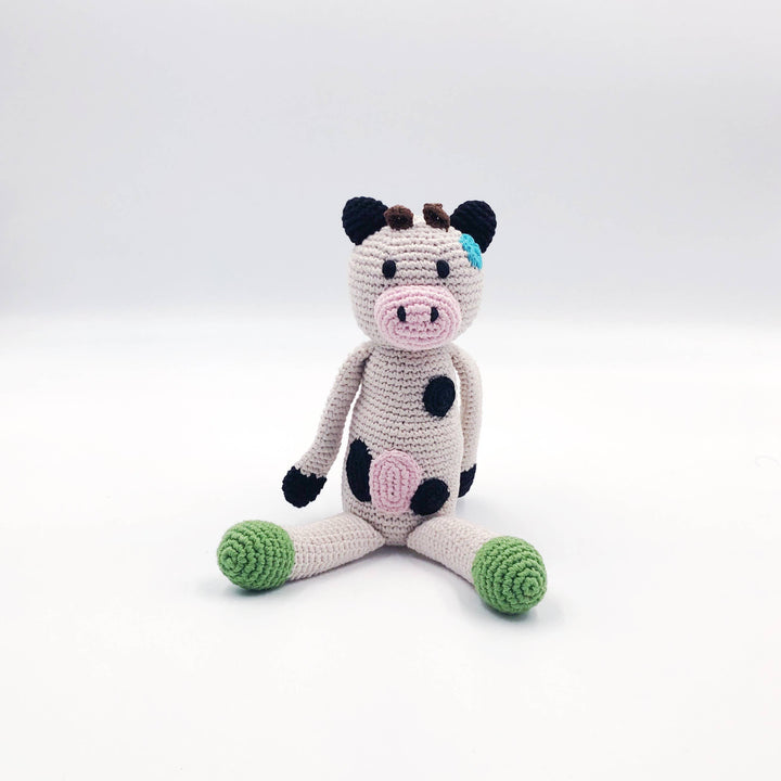 Crochet Baby Toy Cow rattle