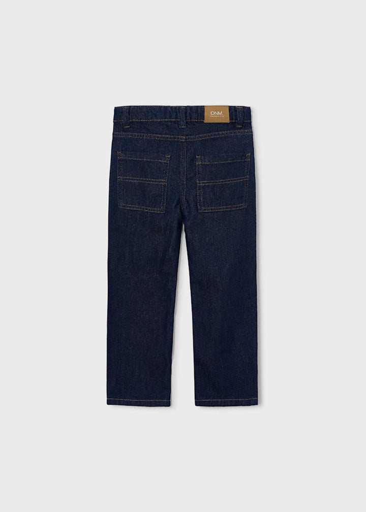 Mayoral boys wide-leg denim jeans in dark indigo, alternate view
