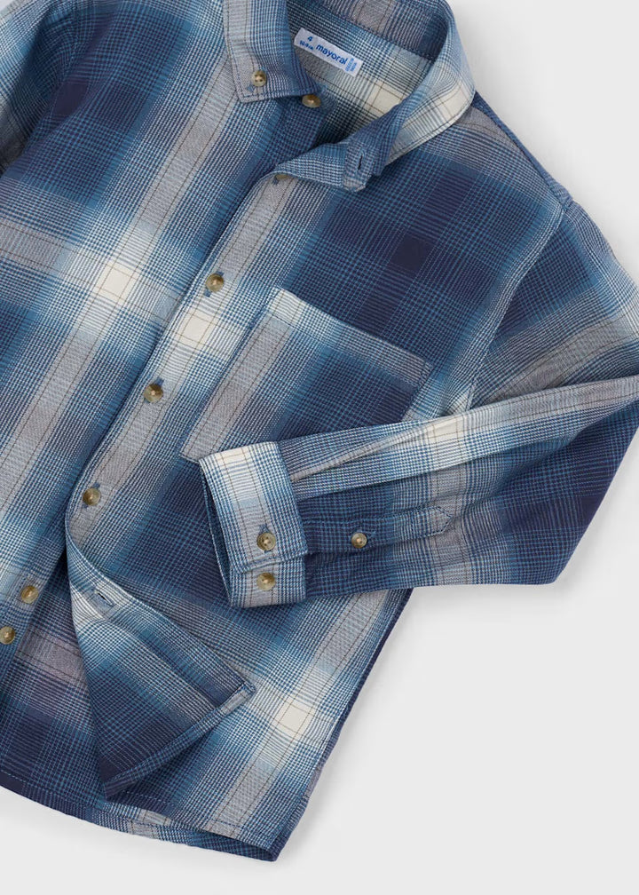 Blue check shirt 4127