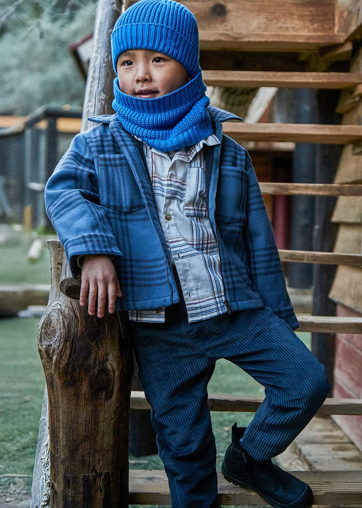 Blue corduroy joggers 4568