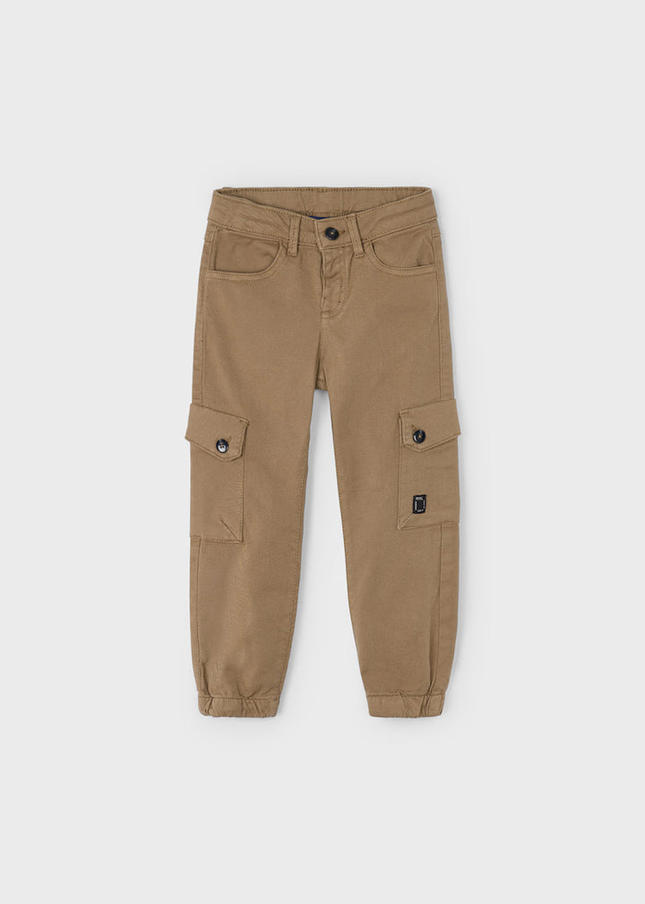 Brown long cargo pants 4557