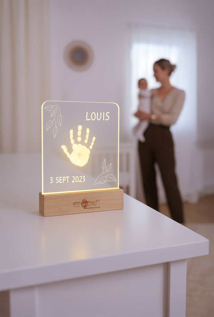 Petit Artichaut Olive Tree illuminated baby footprint frame - image 8