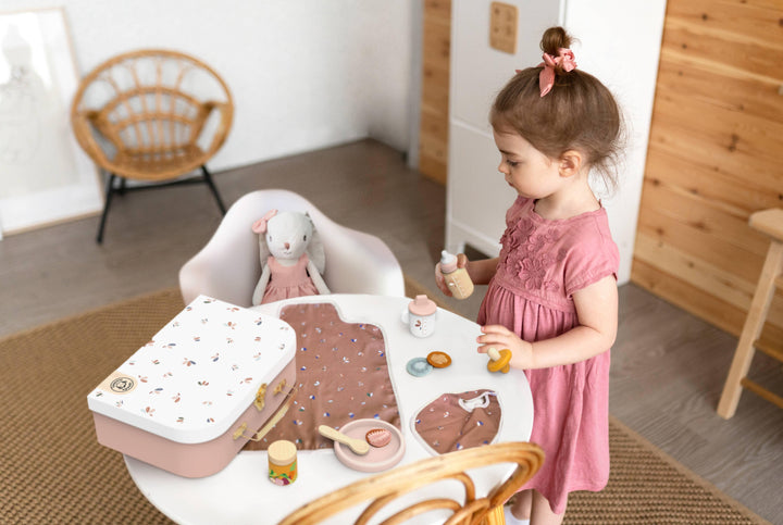 My First Doll Set – Soft Doll & Accessories with Suitcase