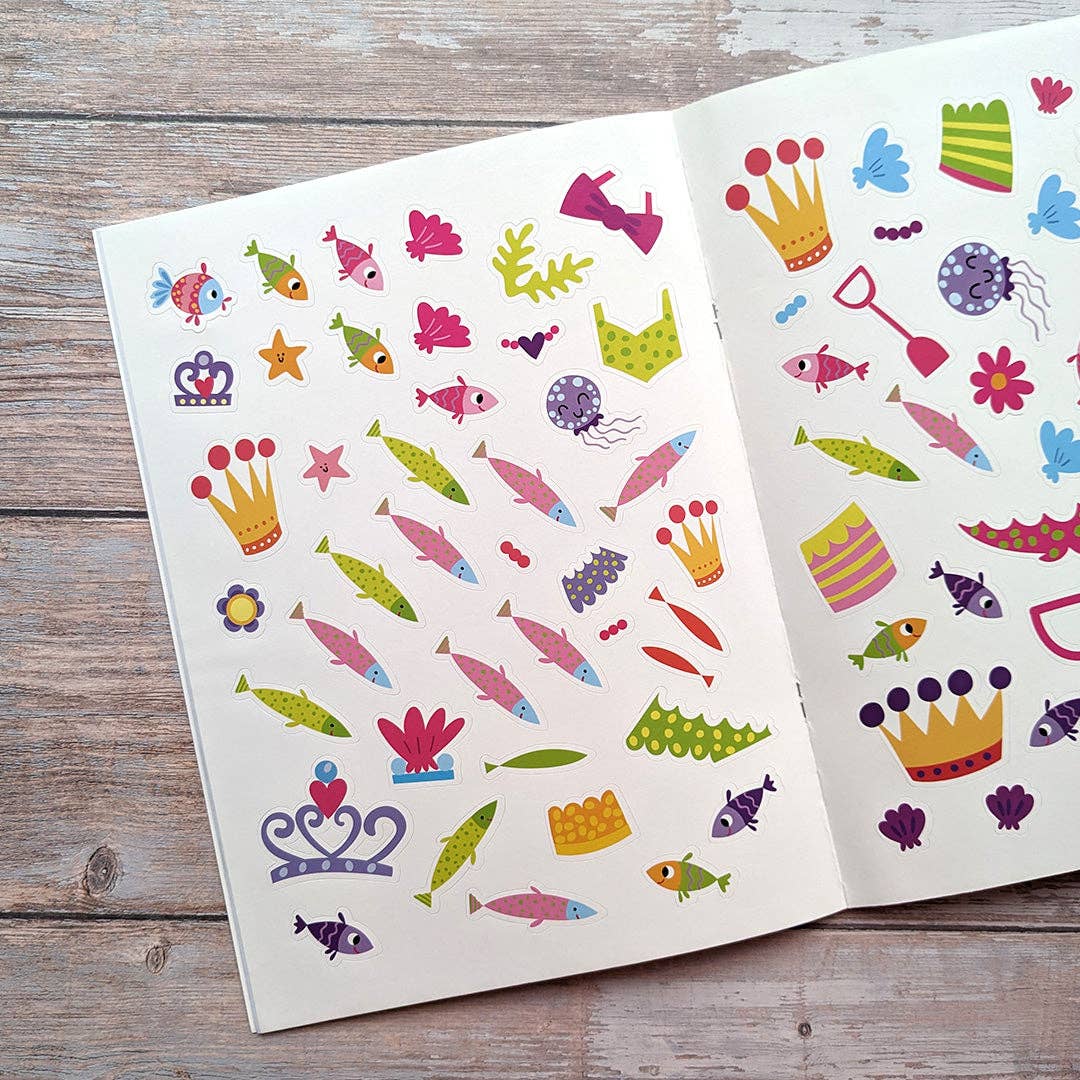Dress Me Up Mermaids book - completed activity page